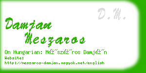 damjan meszaros business card